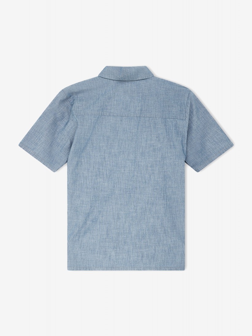 Camisa Deus Ex Machina Forecourt Chambray Azul