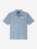 Camisa Deus Ex Machina Forecourt Chambray Azul