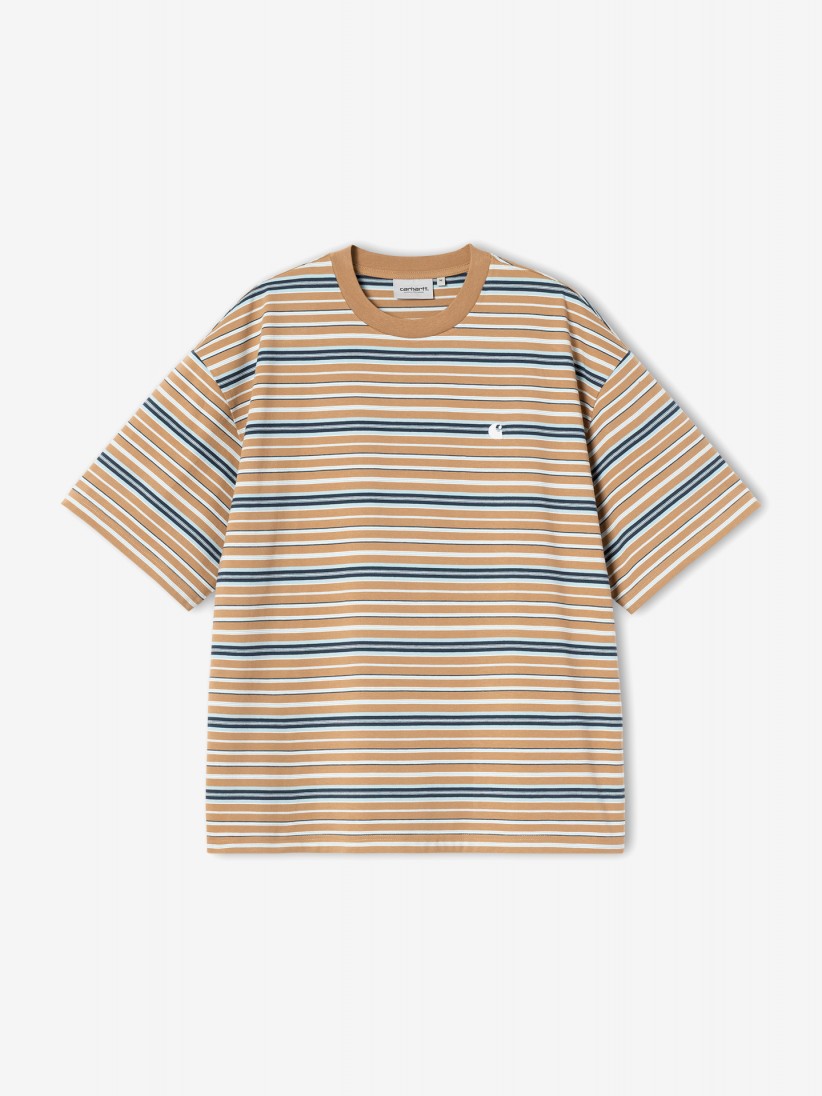 T-shirt Carhartt WIP Zane Camel �s Riscas