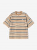 T-shirt Carhartt WIP Zane Camel �s Riscas
