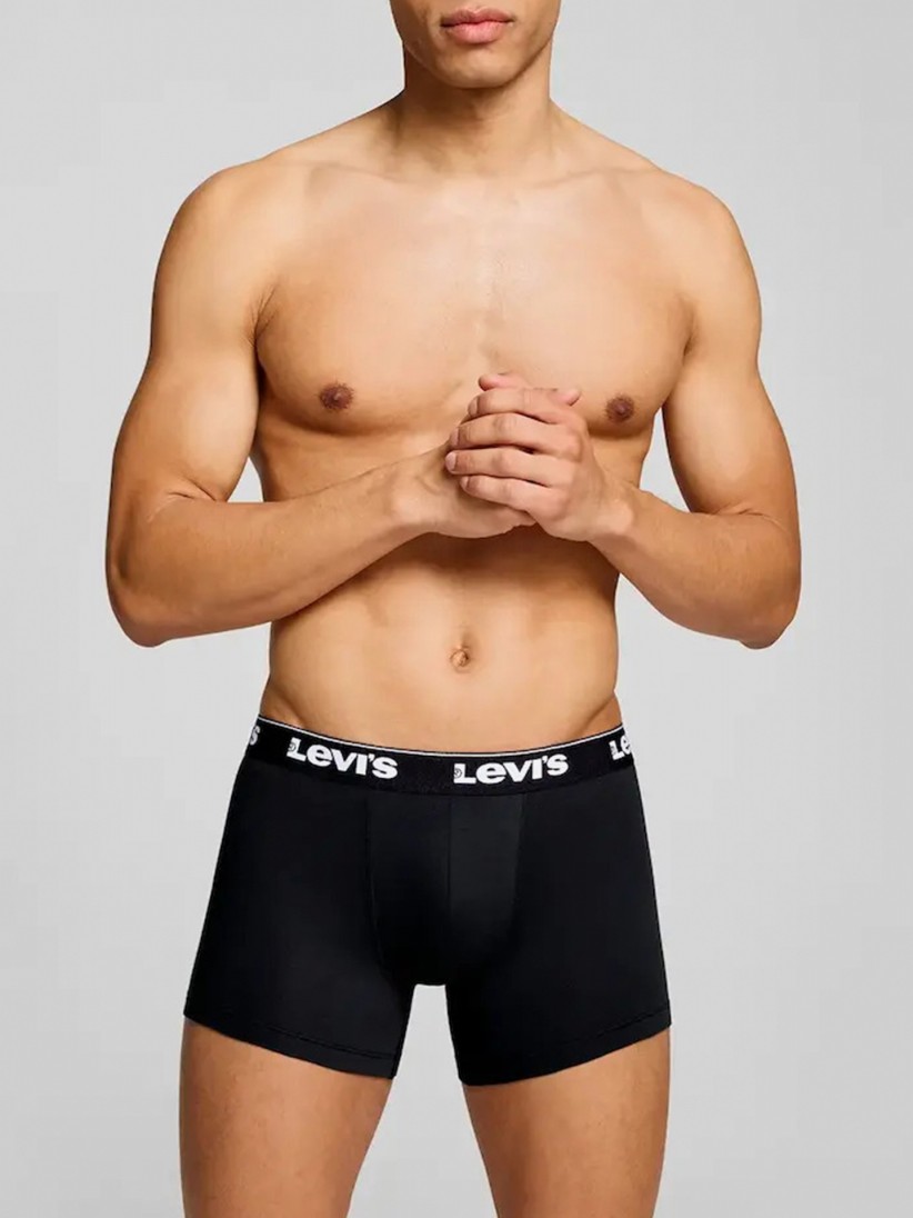 Boxers Levis Basic Boxer Brief Verdes e Pretos