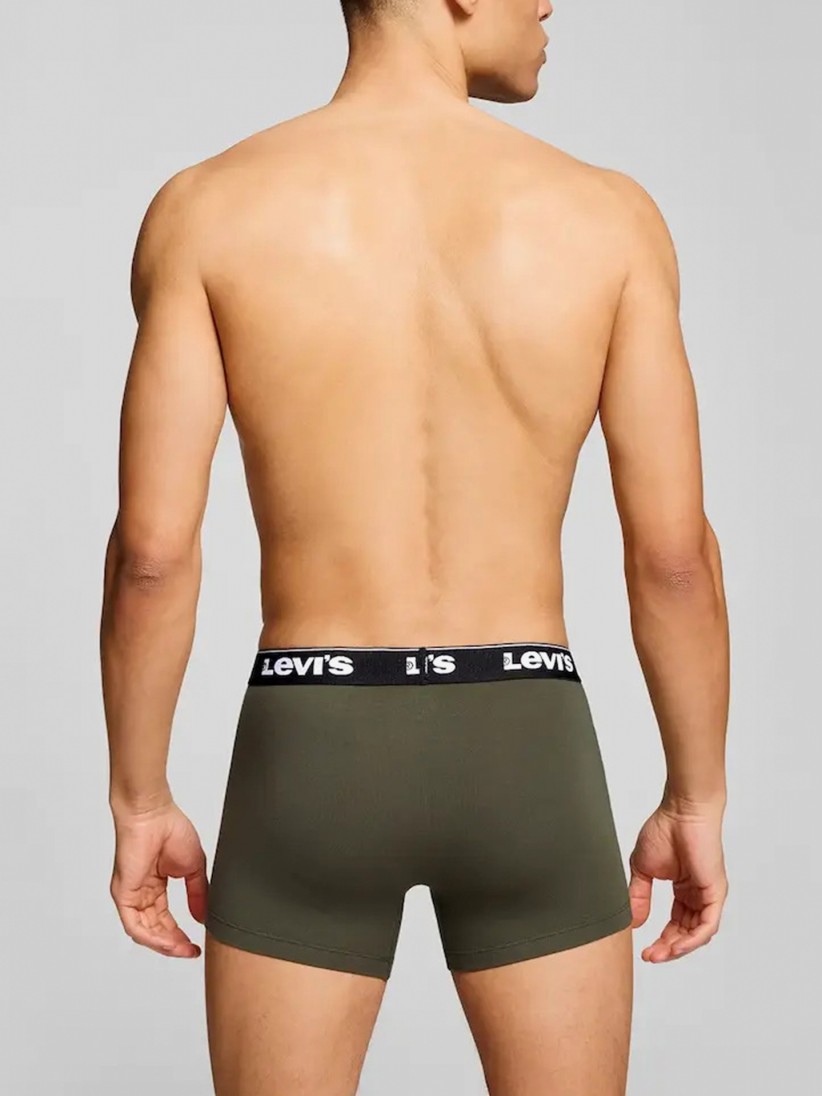 Boxers Levis Basic Boxer Brief Verdes e Pretos