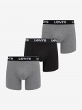 Boxers Levis Basic Boxer Brief Cinzentos e Pretos