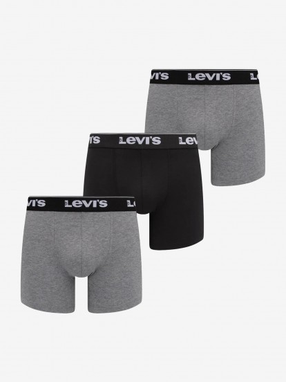 Boxers Levis Basic Boxer Brief Cinzentos e Pretos