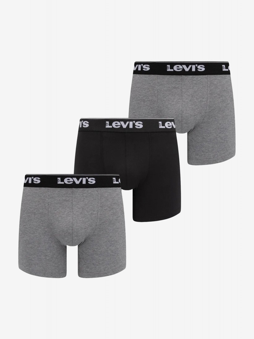 Boxers Levis Basic Boxer Brief Cinzentos e Pretos