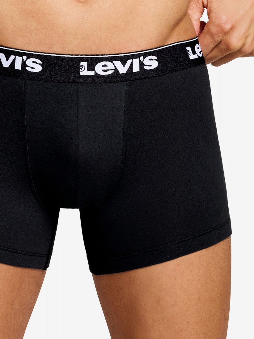 Boxers Levis Basic Boxer Brief Cinzentos e Pretos