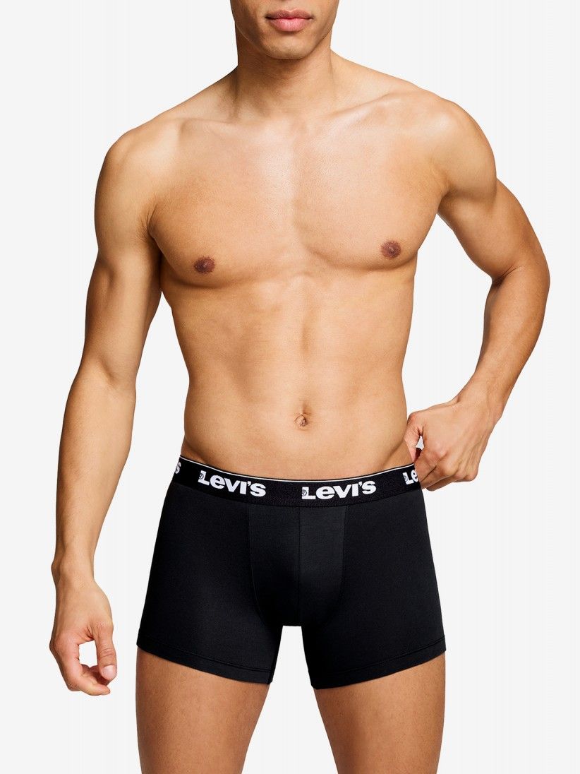 Boxers Levis Basic Boxer Brief Cinzentos e Pretos