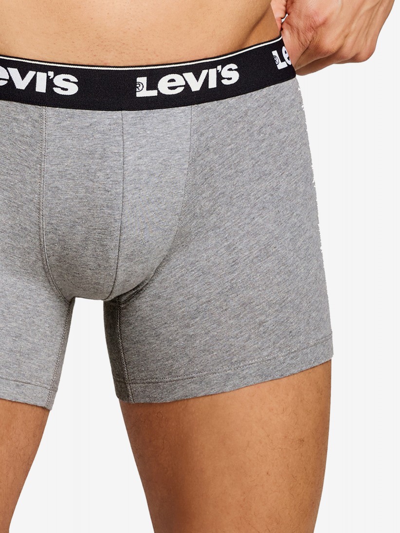 Boxers Levis Basic Boxer Brief Cinzentos e Pretos