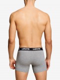 Boxers Levis Basic Boxer Brief Cinzentos e Pretos