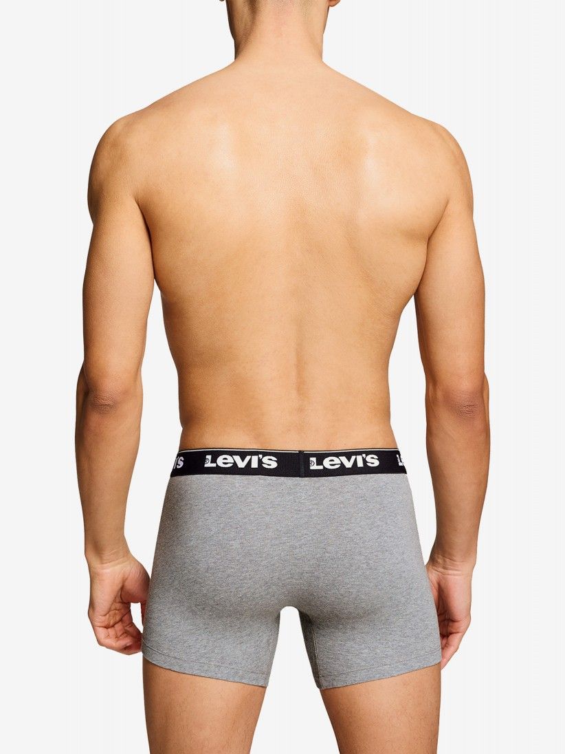 Boxers Levis Basic Boxer Brief Cinzentos e Pretos