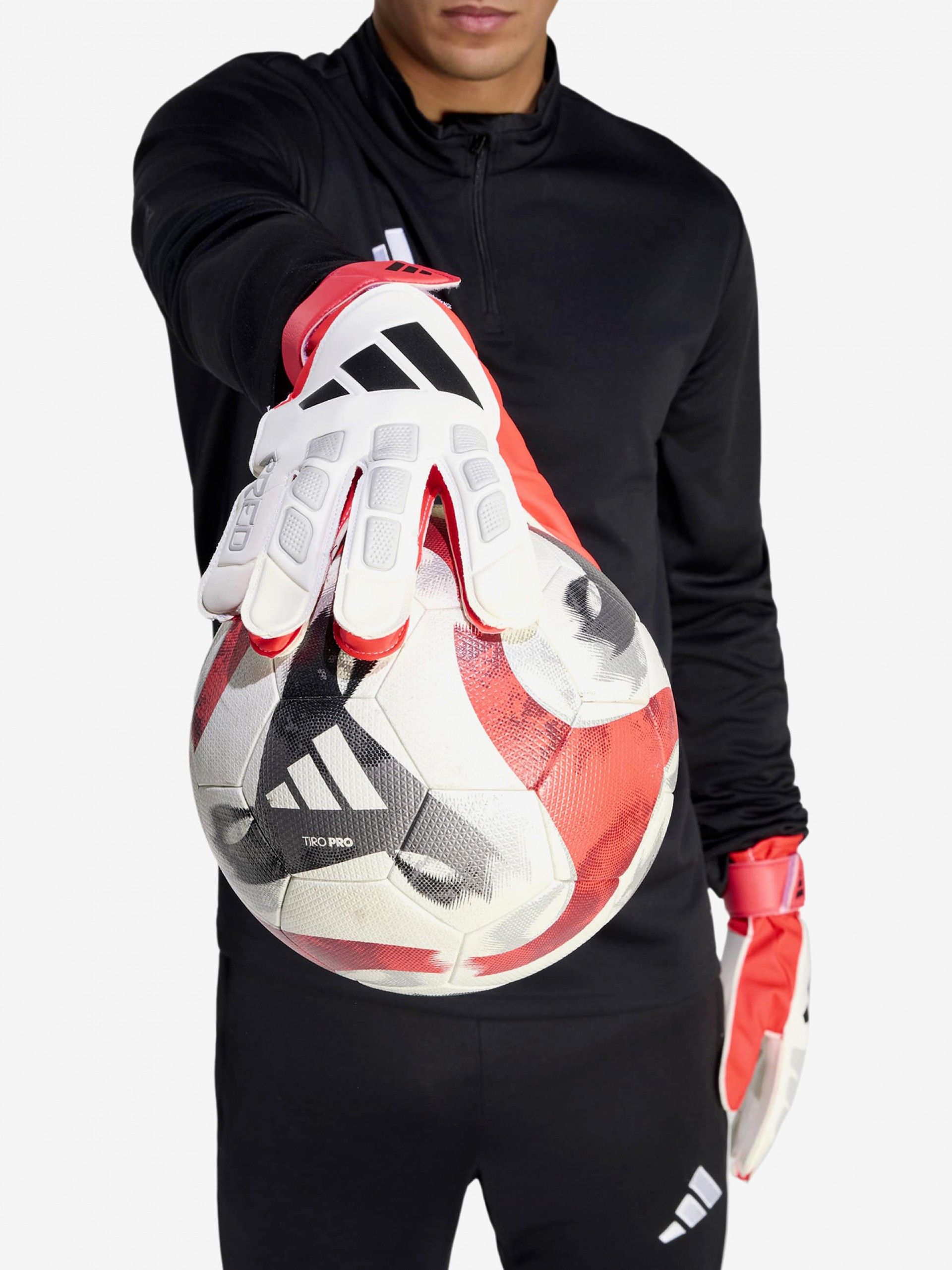 Guantes de Portero Adidas Predator Training Blancos y Rojos
