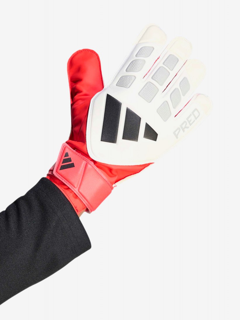 Adidas Predator White and Red Training Goalkeeper Gloves