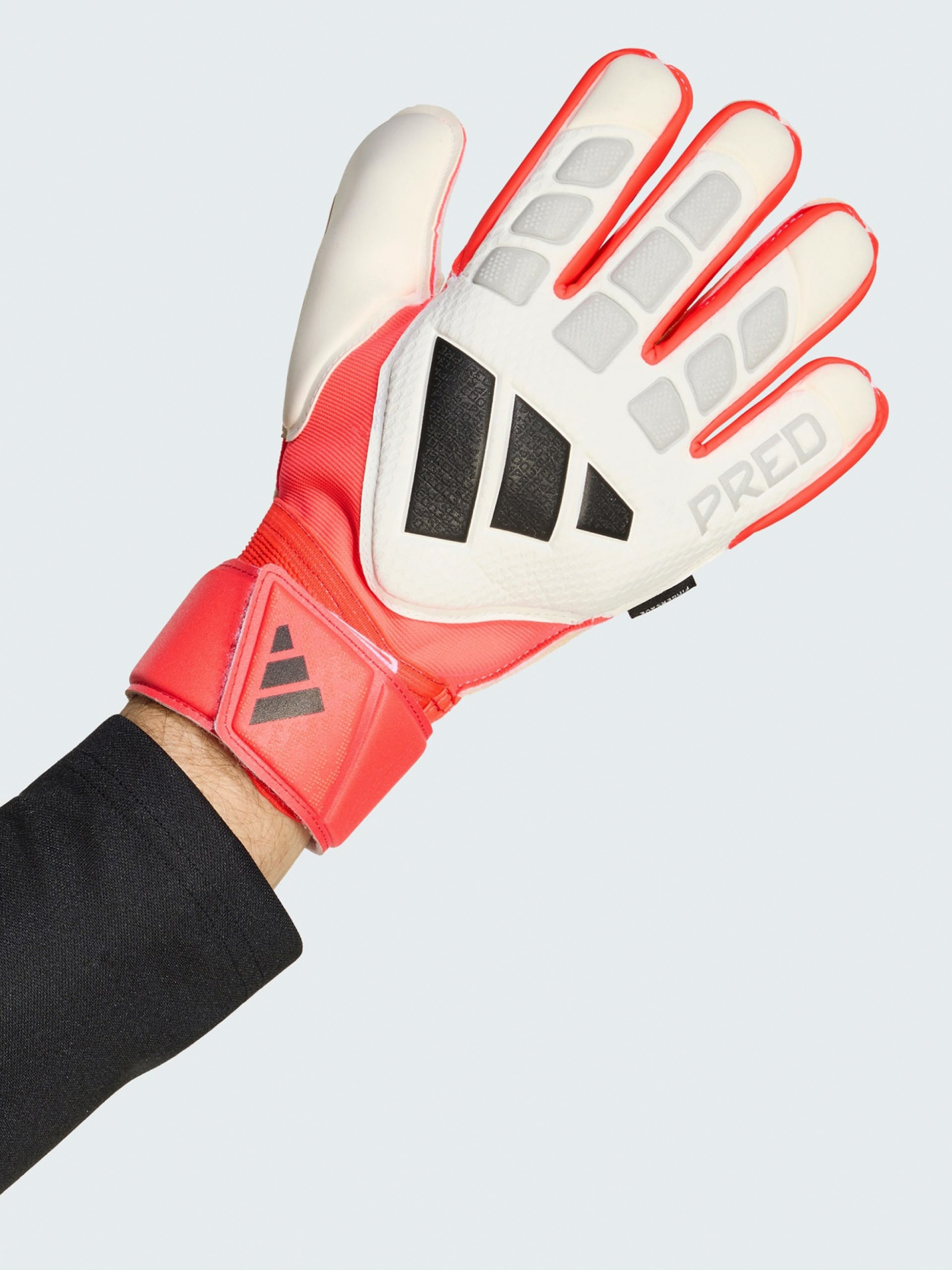 Adidas Predator Match Fingersave White and Red Goalkeeper Gloves