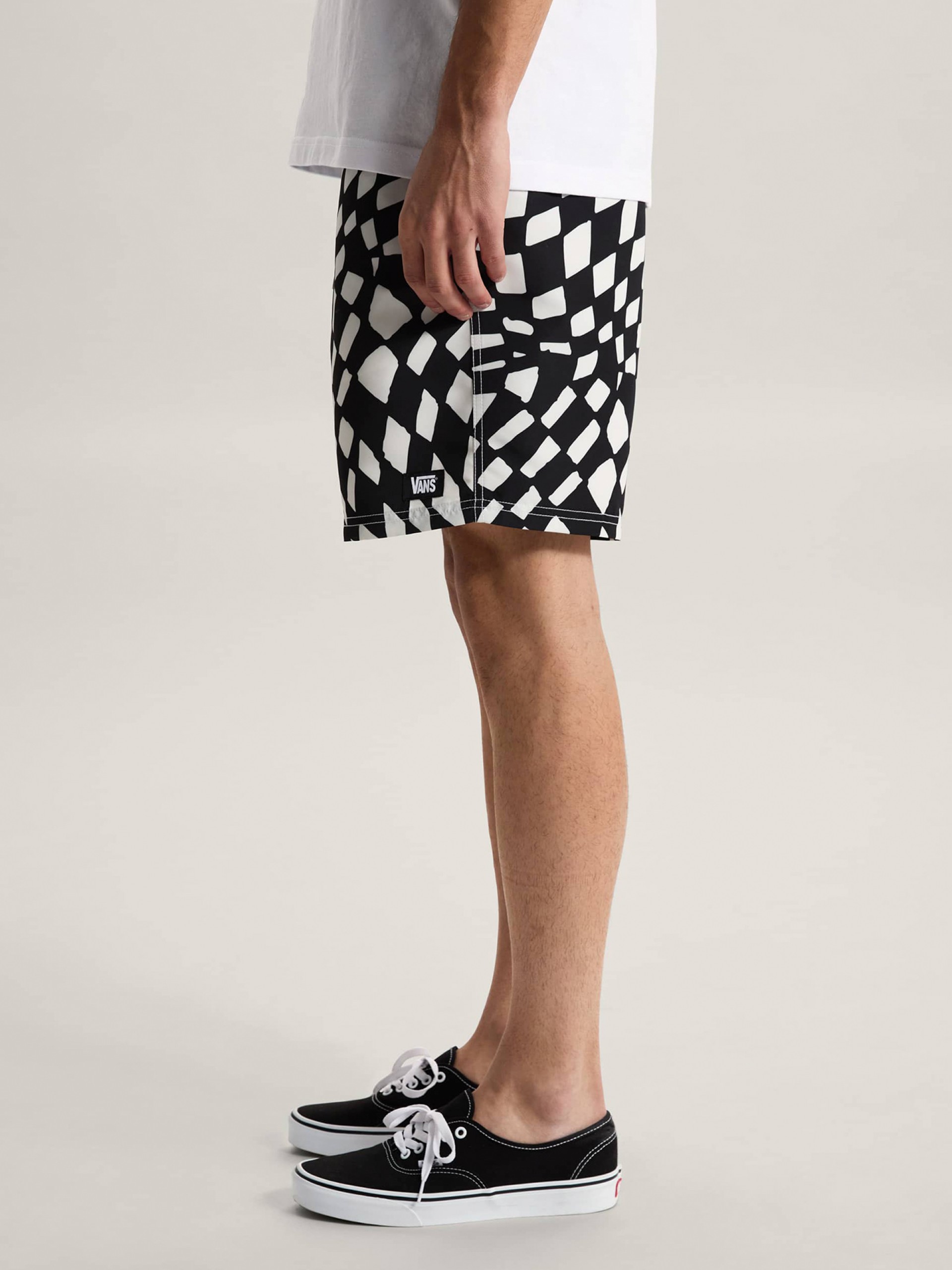 Calções de Banho Vans Primary II Elastic Printed Pretos e Brancos