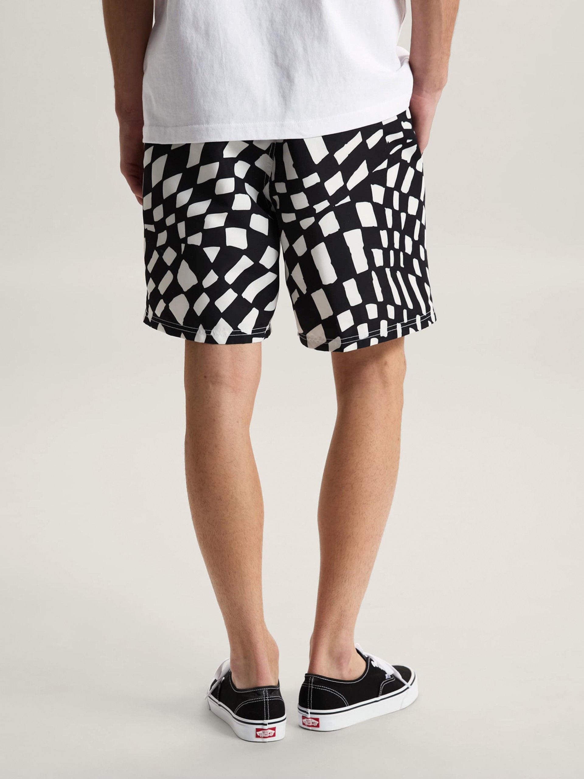 Calções de Banho Vans Primary II Elastic Printed Pretos e Brancos