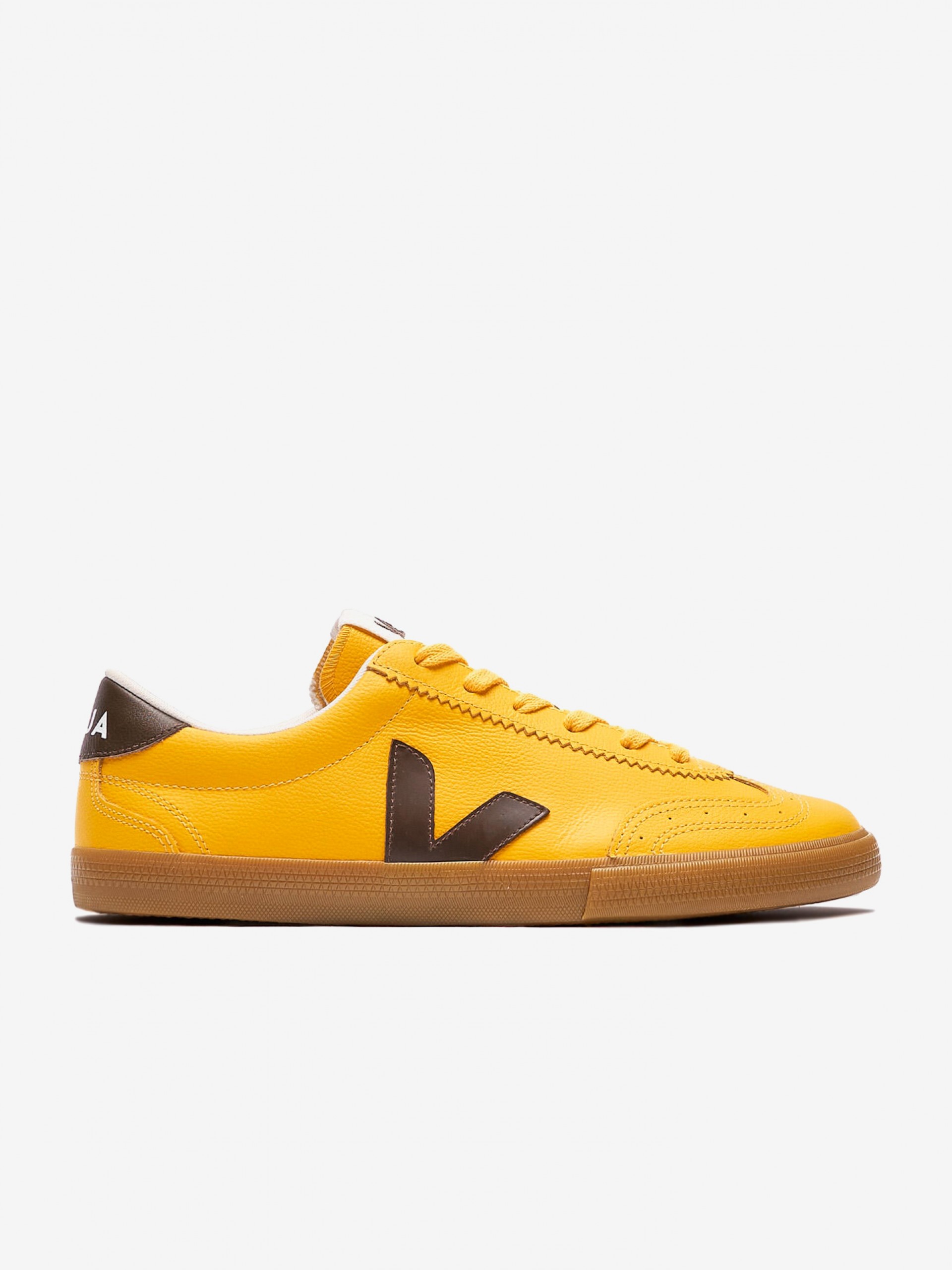 VEJA Volley Yellow and Brown Sneakers