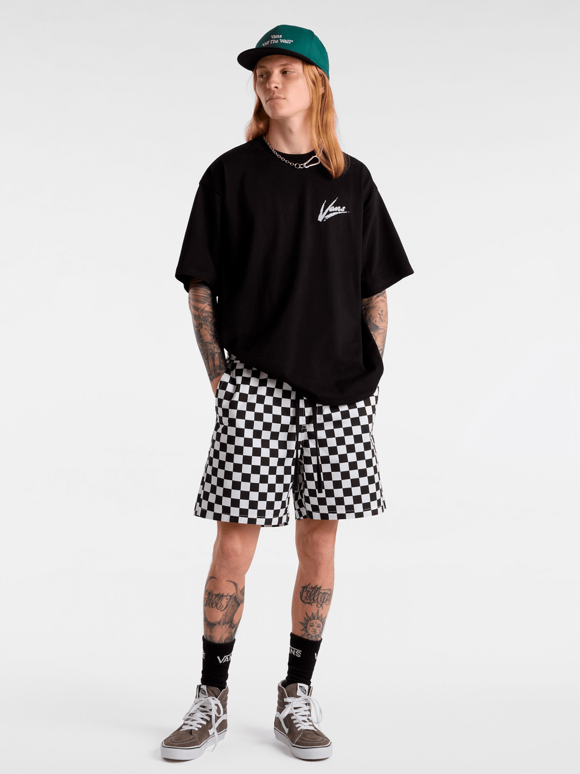 Vans Range Relaxed Elastic Chequered Pattern Shorts