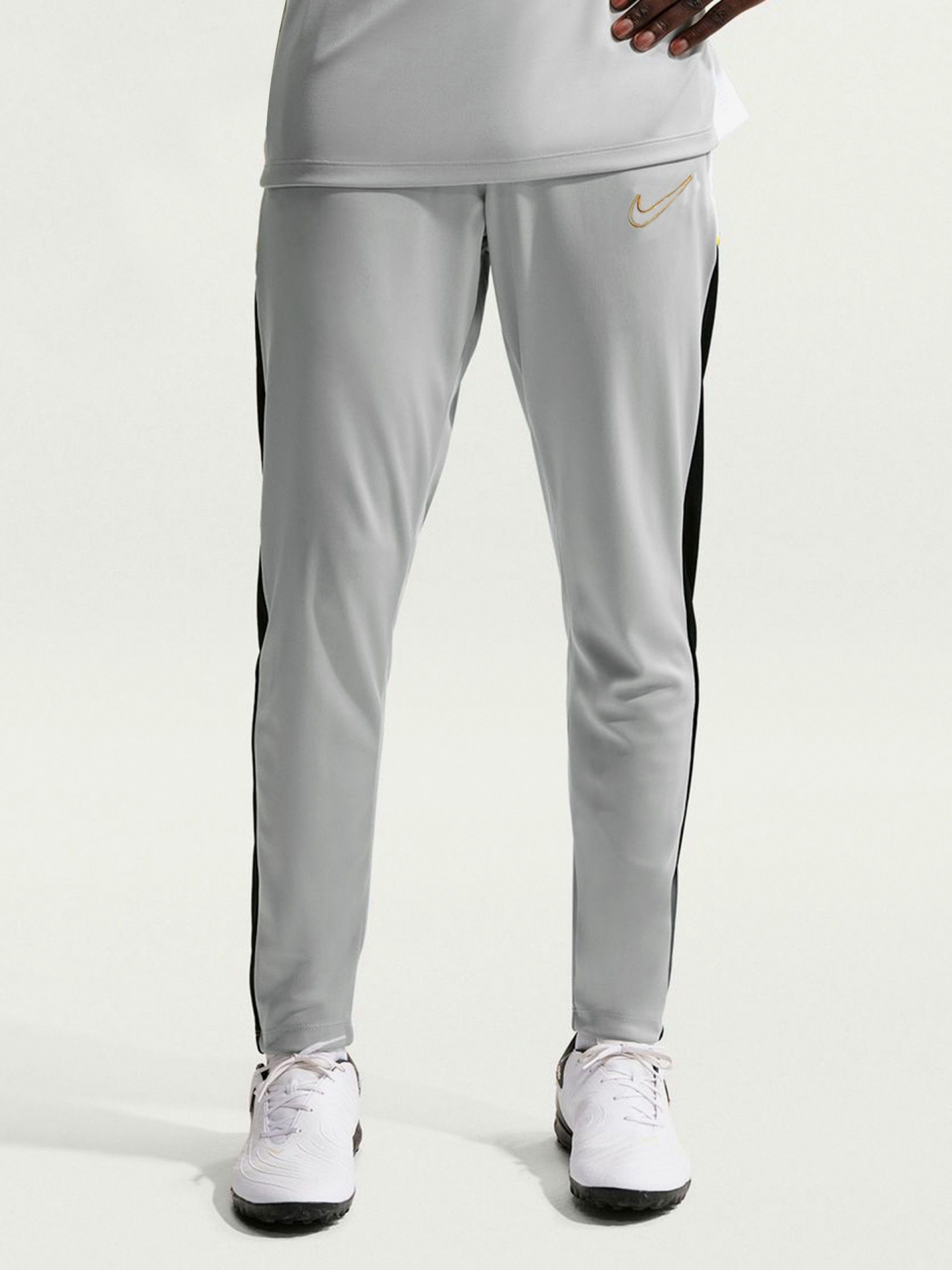 Nike Academy Dri-FIT Grey, Black and Golden Football Trousers For Men