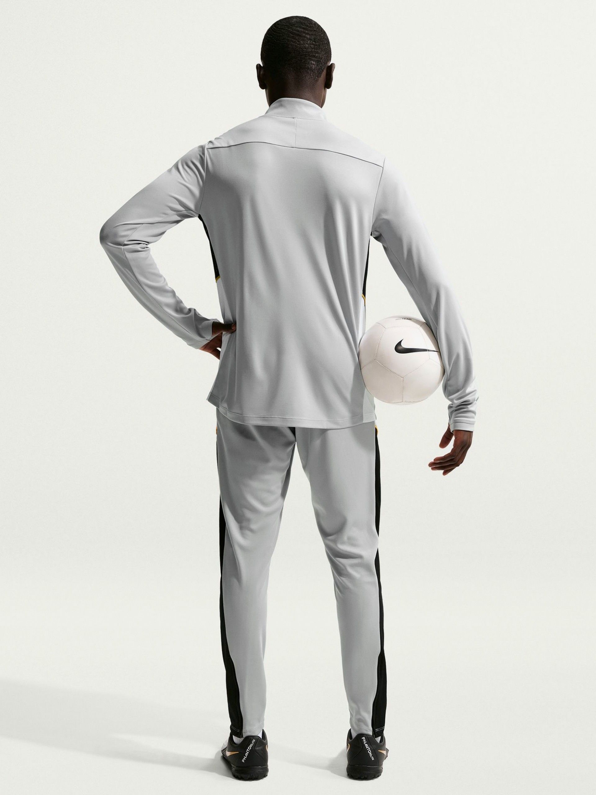 Nike Academy Dri-FIT Grey, Black and Golden Football Trousers For Men