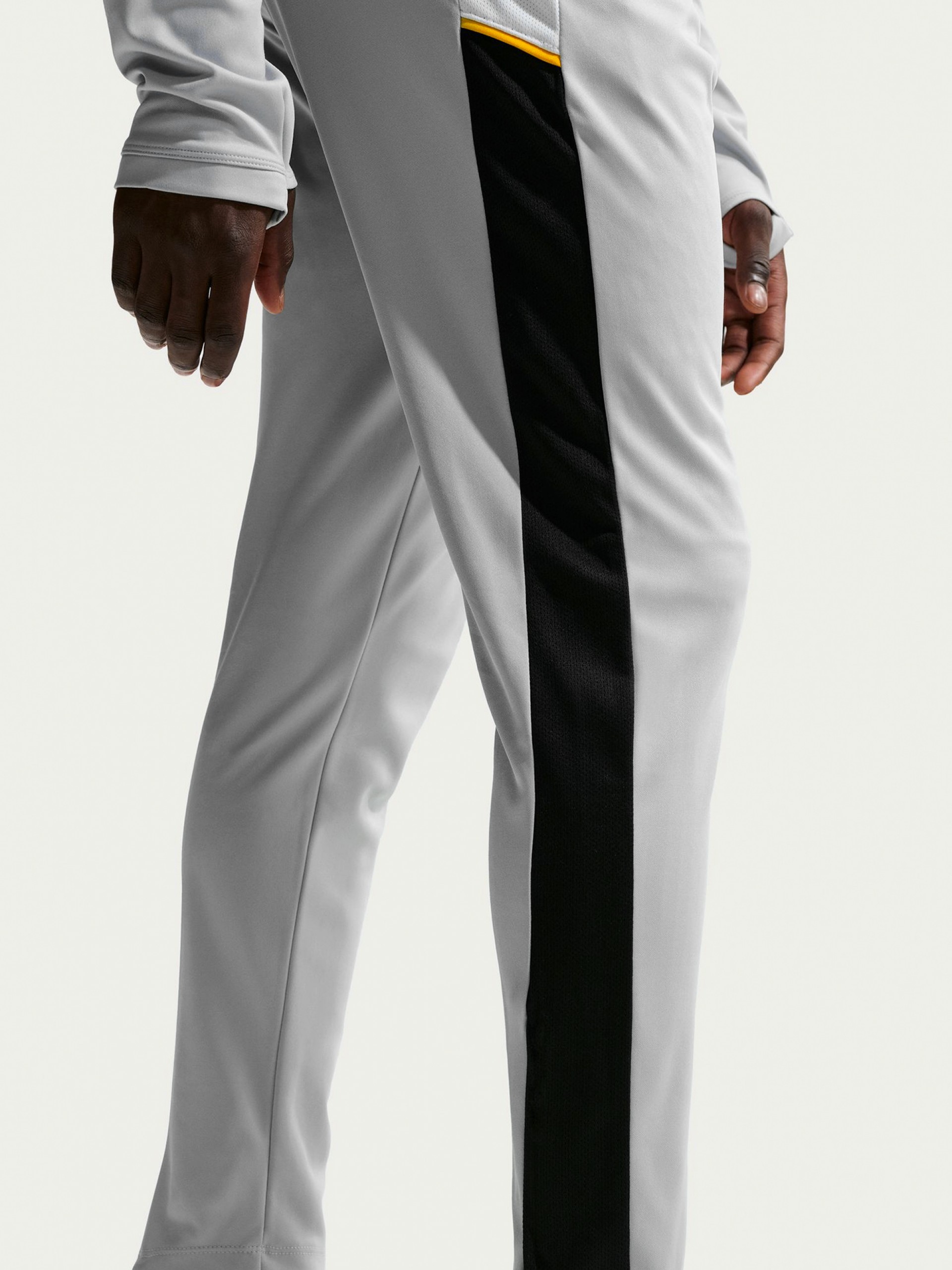 Nike Academy Dri-FIT Grey, Black and Golden Football Trousers For Men