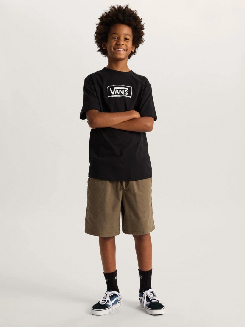 T-shirt Vans On Canvas Kids Preta