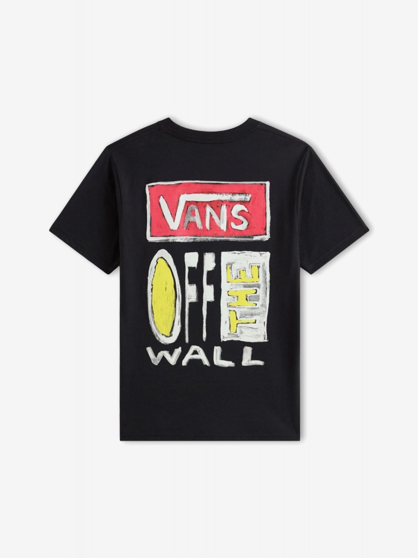 T-shirt Vans On Canvas Kids Preta