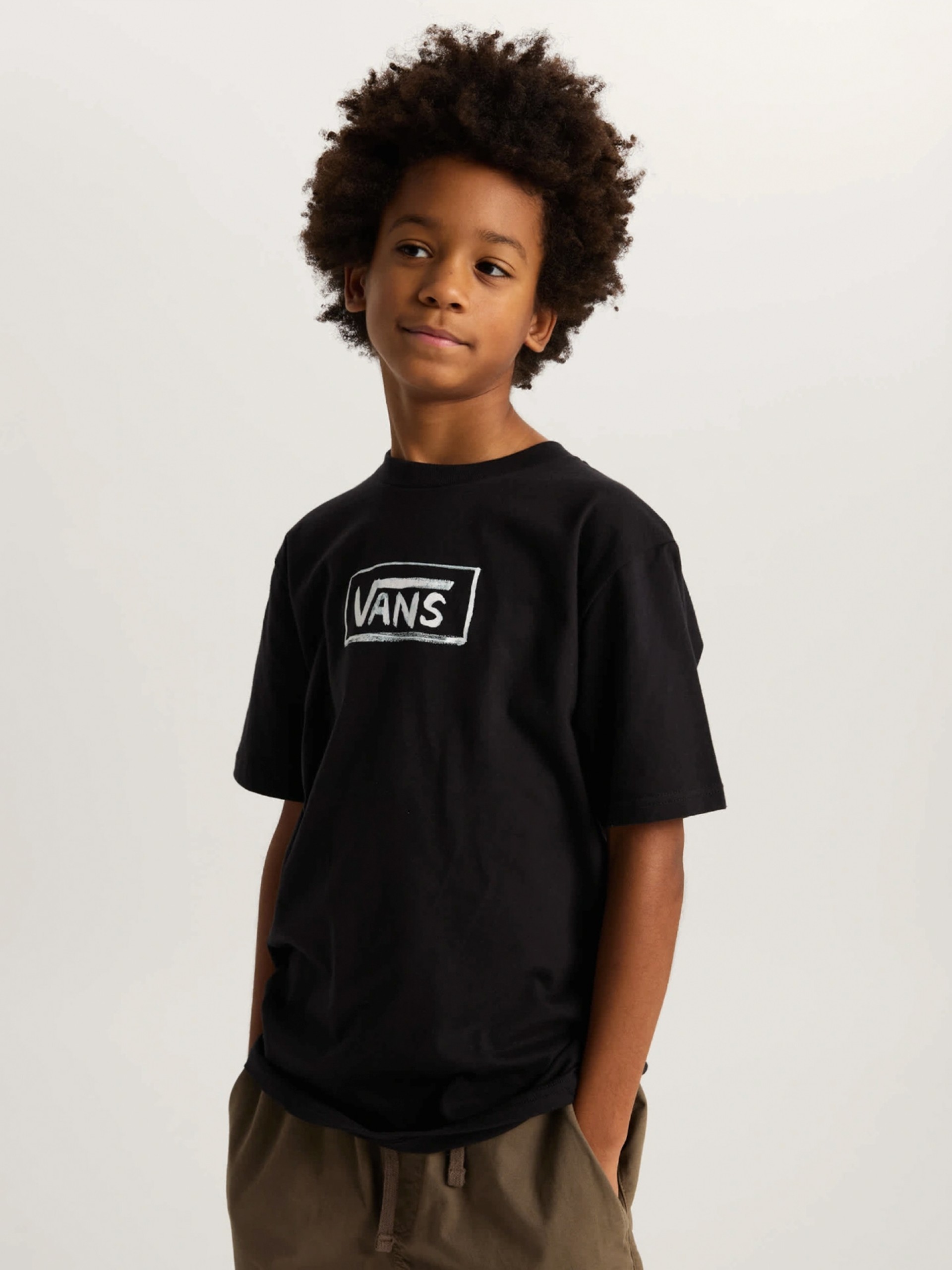 Vans On Canvas Kids Black T-shirt