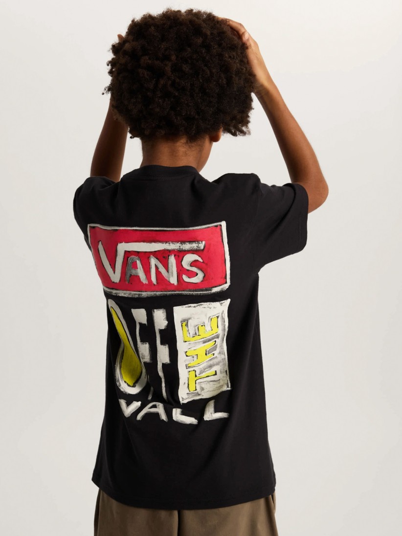 T-shirt Vans On Canvas Kids Preta