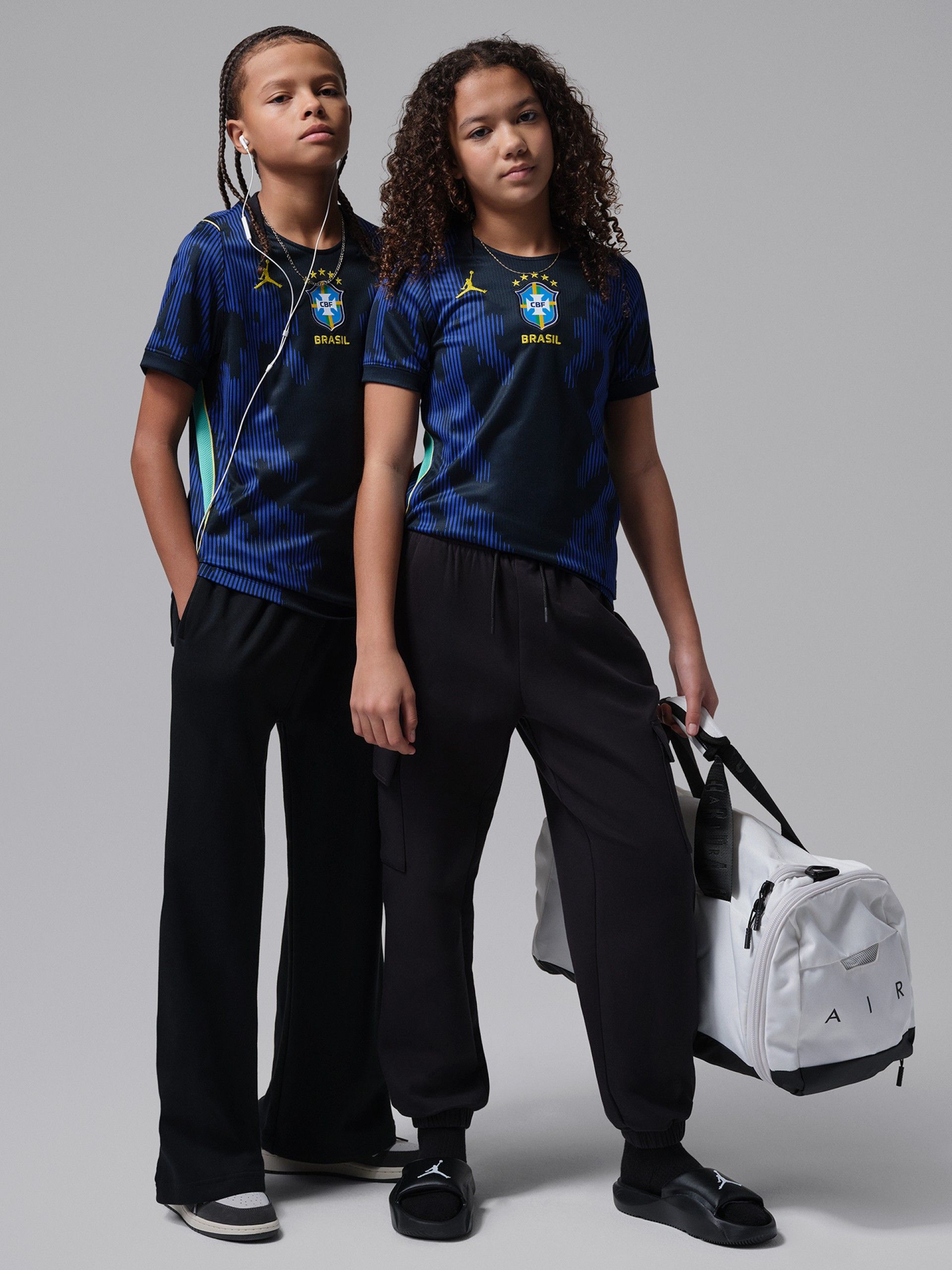 Camisola Nike Brasil Stadium Jordan Dri-FIT Alternativa 2026 Júnior