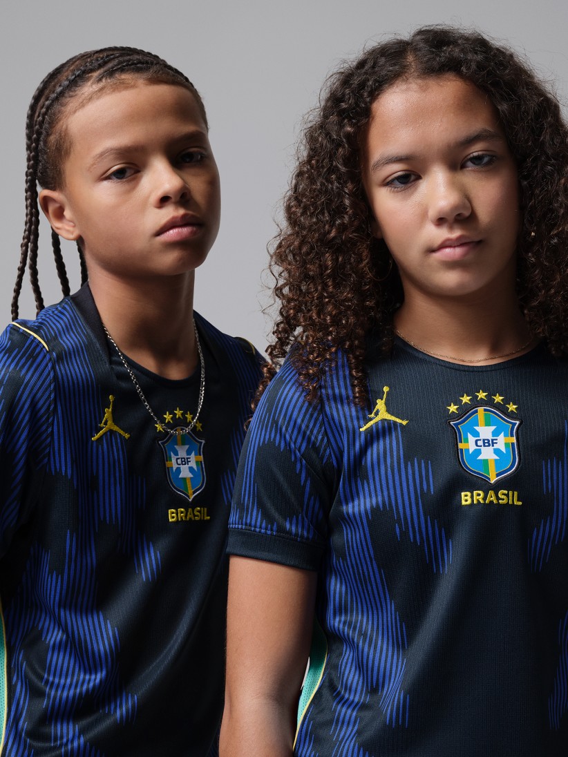 Camisola Nike Brasil Stadium Jordan Dri-FIT Alternativa 2026 J�nior