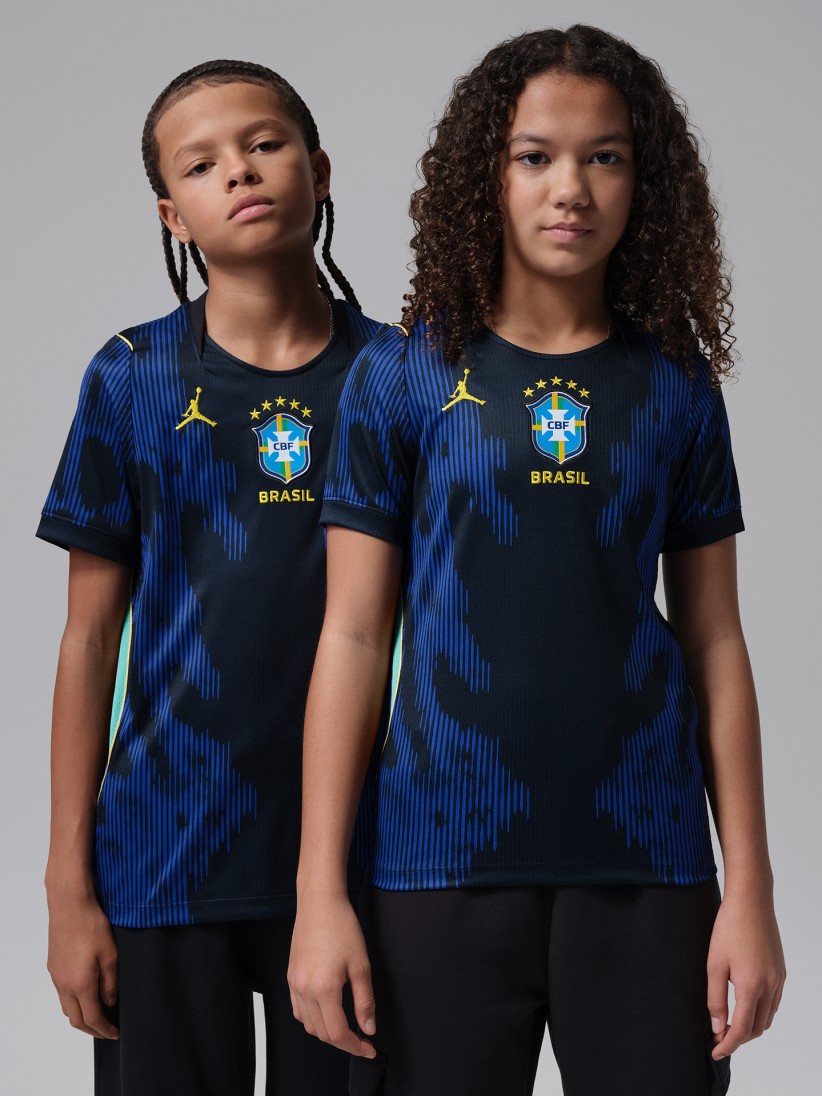 Camisola Nike Brasil Stadium Jordan Dri-FIT Alternativa 2026 J�nior