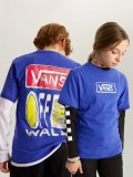 T-shirt Vans On Canvas Kids Azul