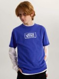 T-shirt Vans On Canvas Kids Azul