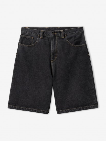 Carhartt WIP Brandon Black Denim Shorts Carhartt WIP Brandon Black Denim Shorts