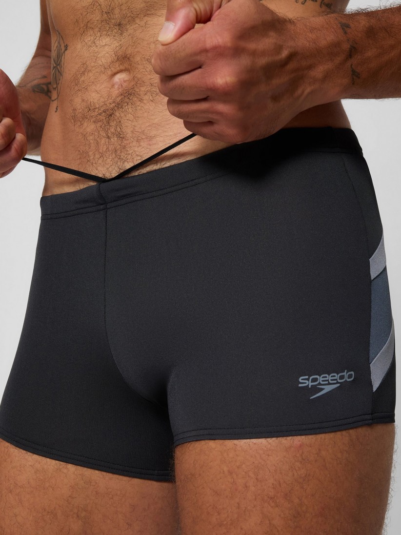Cal��es de Nata��o Speedo Hyperboom Square Leg Pretos e Cinzentos