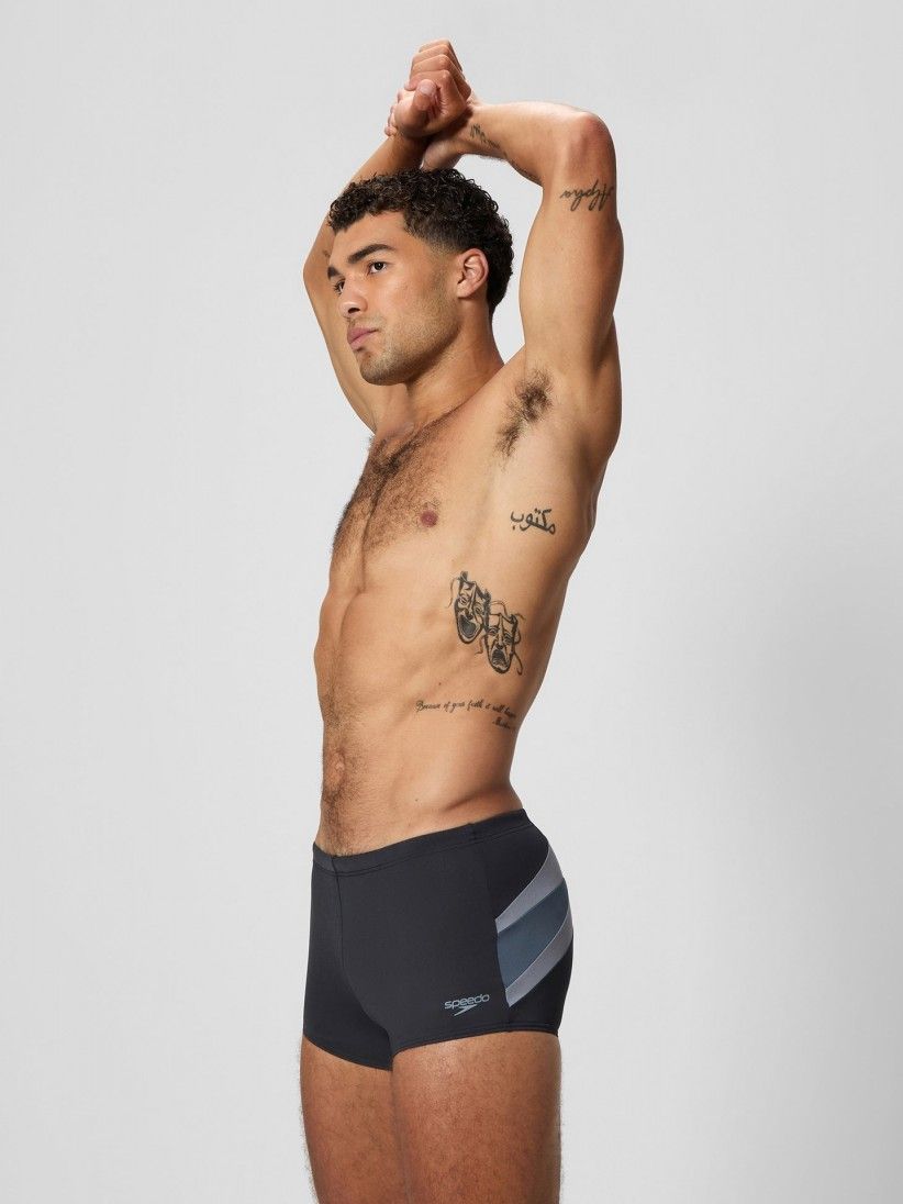 Cal��es de Nata��o Speedo Hyperboom Square Leg Pretos e Cinzentos