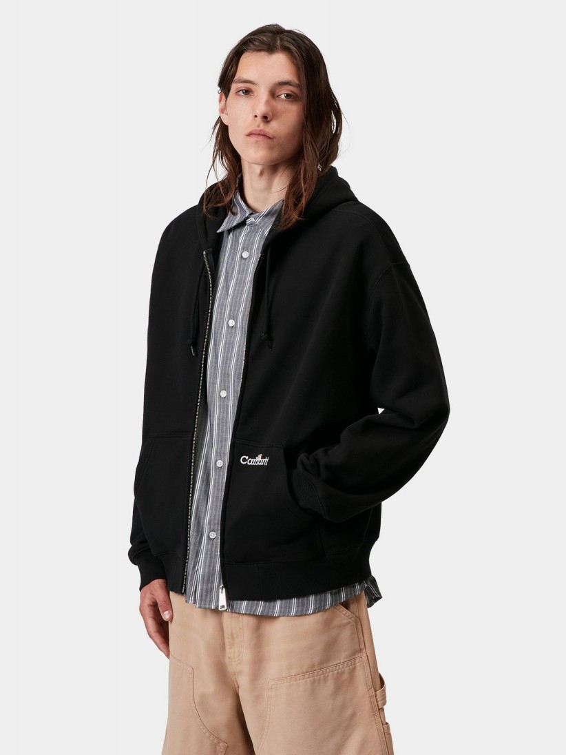 Carhartt WIP Label Black Hooded Jacket
