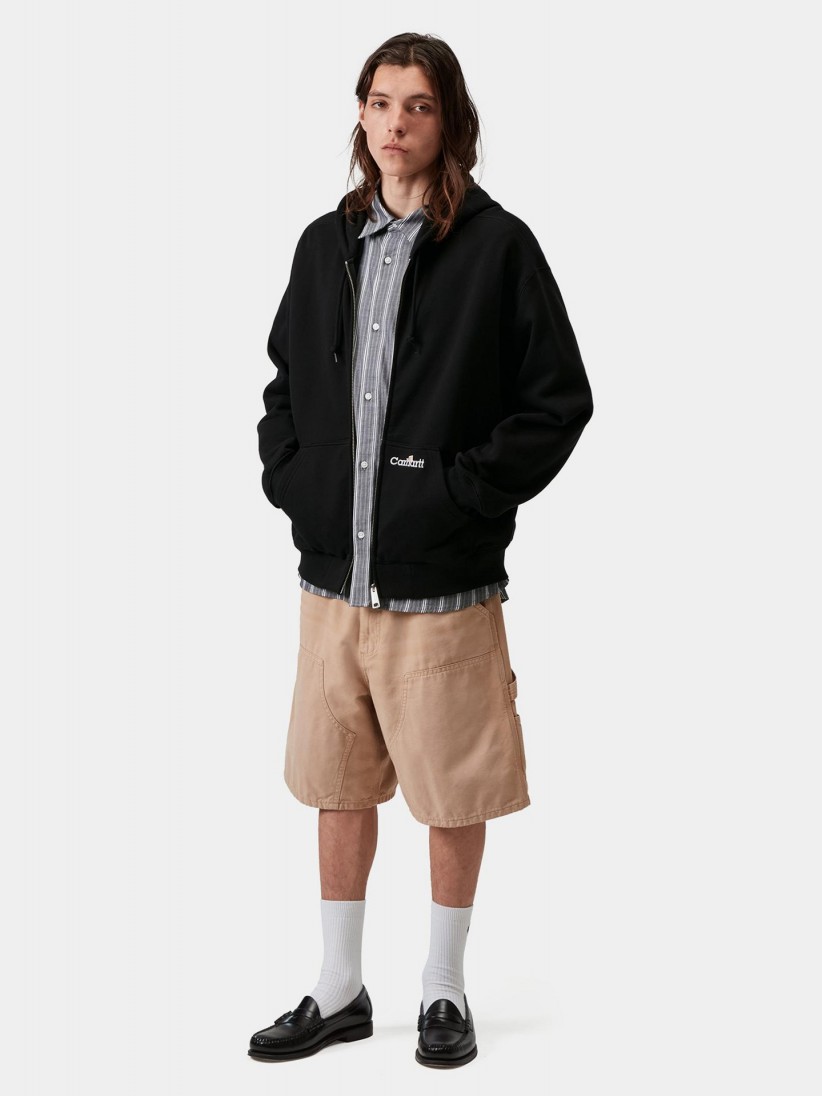 Carhartt WIP Label Black Hooded Jacket