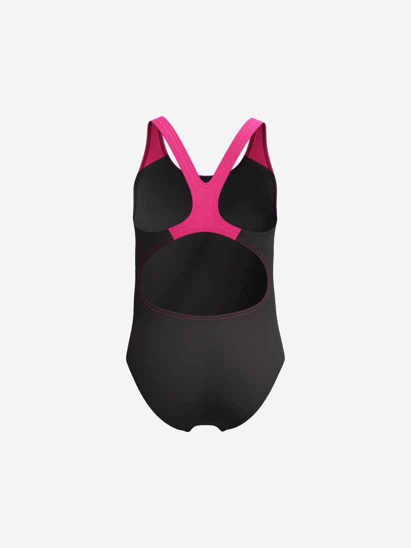 Fato de Banho Speedo Printed Splashback Kids Rosa, Preto e Azul