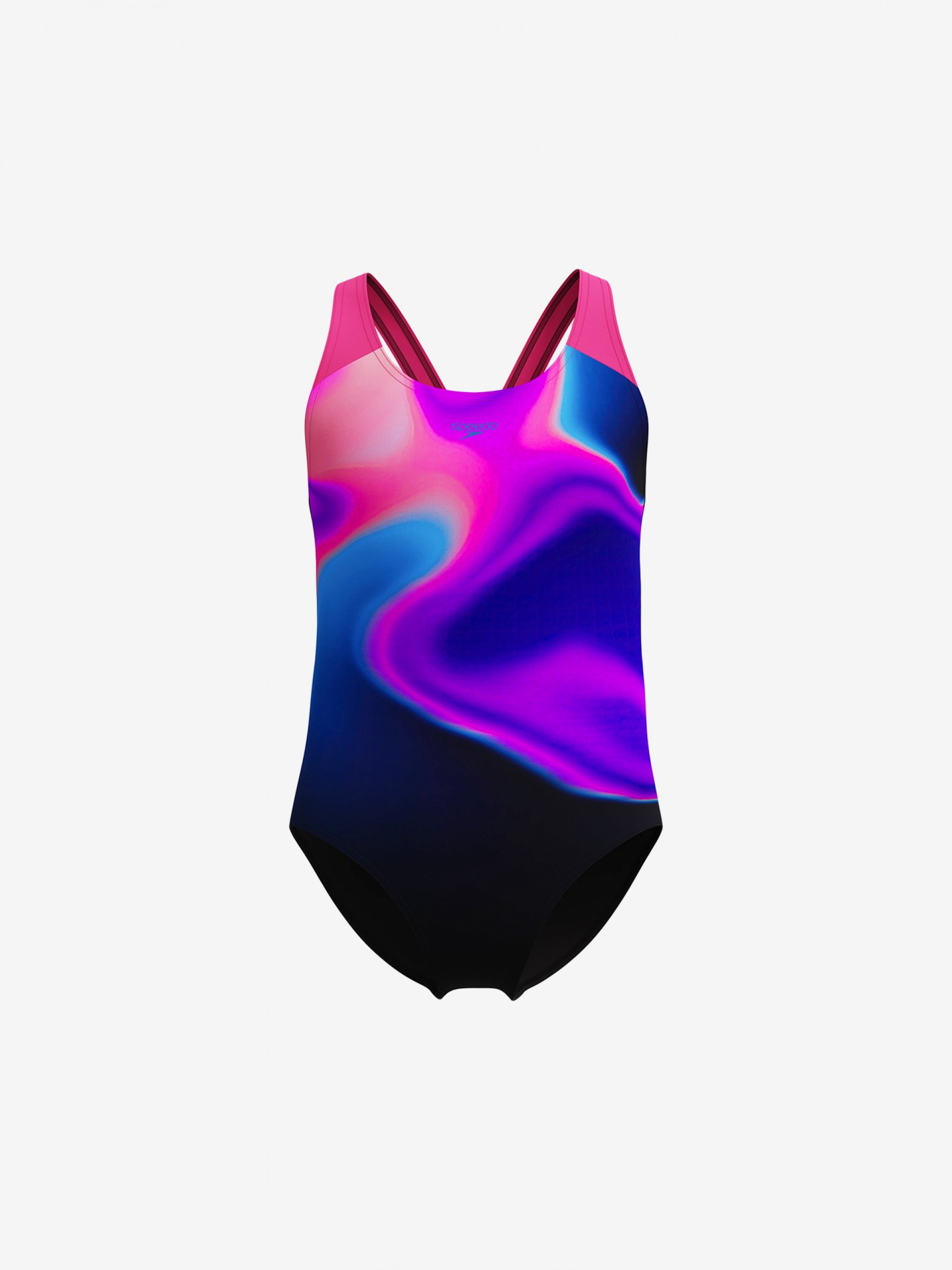 Fato de Banho Speedo Printed Splashback Kids Rosa, Preto e Azul