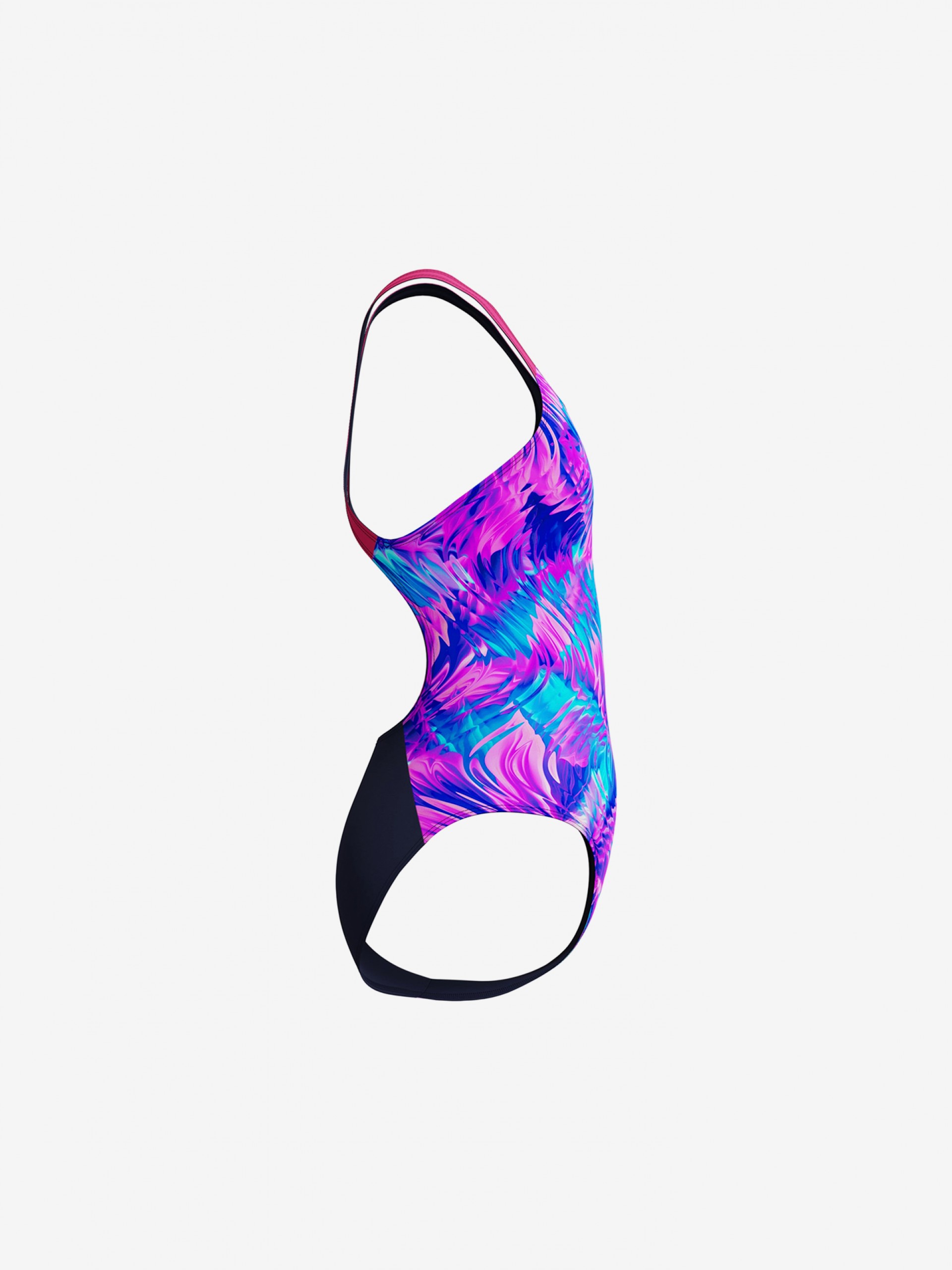 Speedo Printed Powerback Kids Pink and Blue Swimsuit