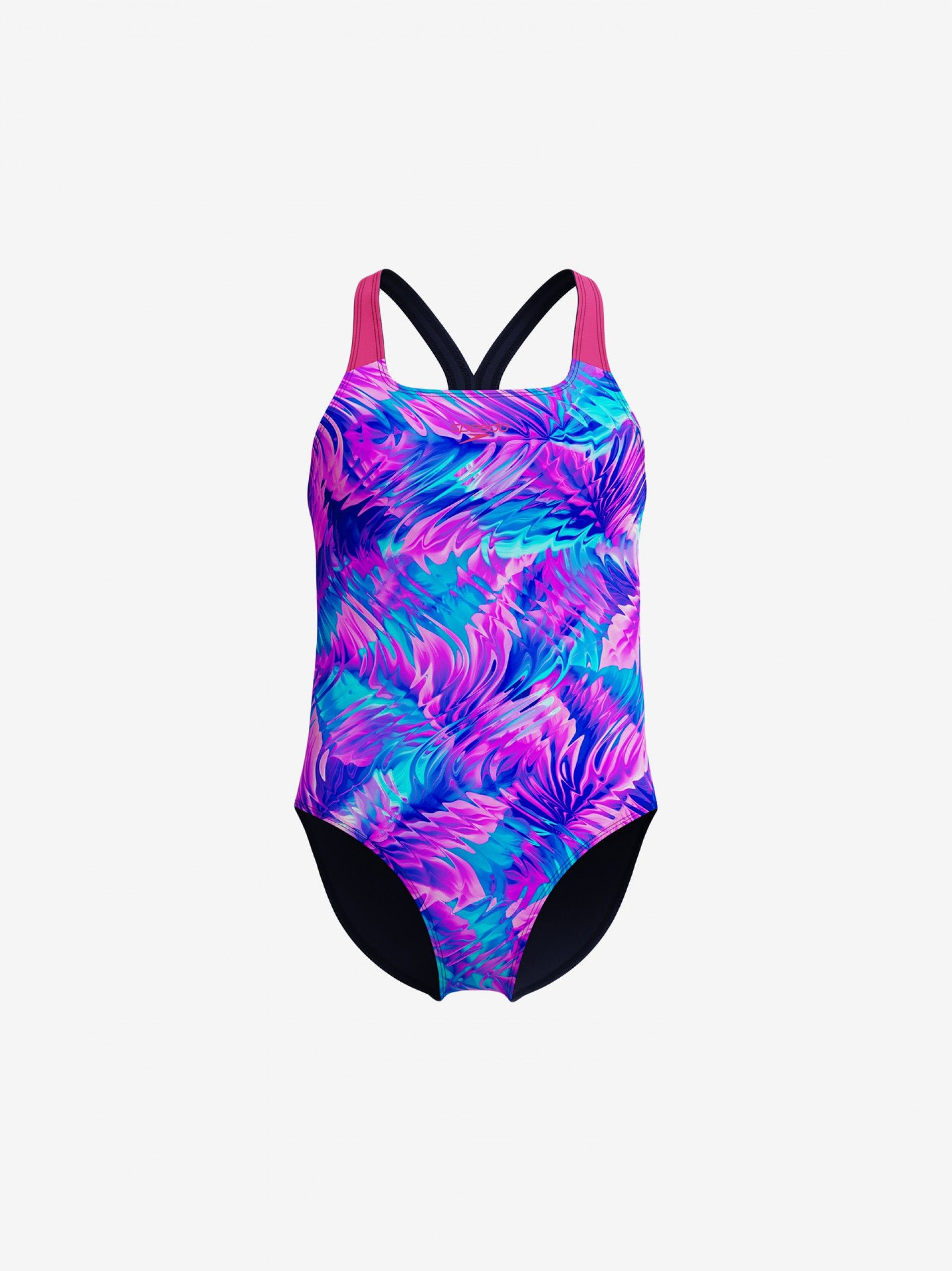 Bañador Speedo Printed Powerback Kids Rosa y Azul