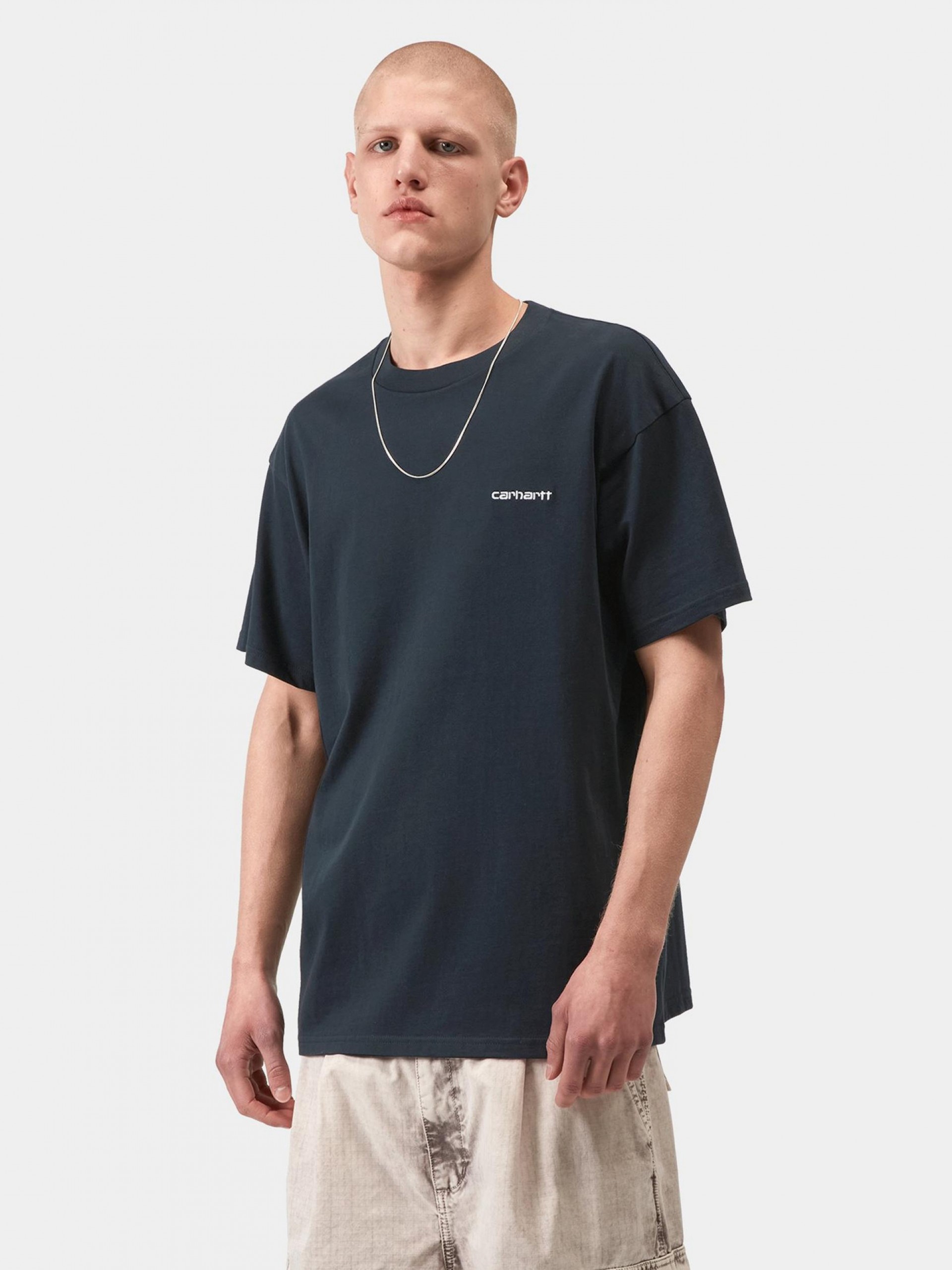 T-shirt Carhartt WIP Script Embroidery Azul