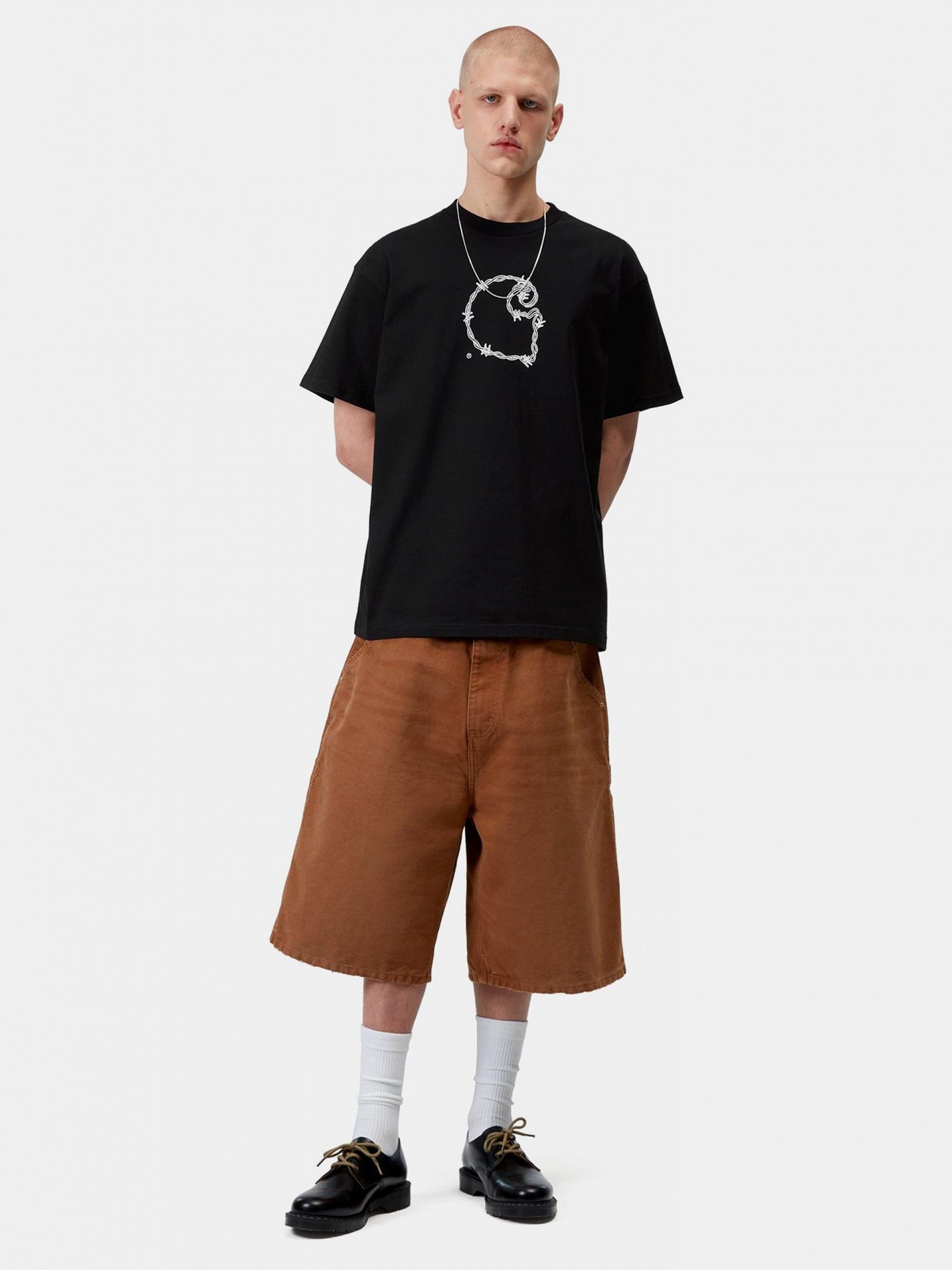 T-shirt Carhartt WIP Barbwire Preta
