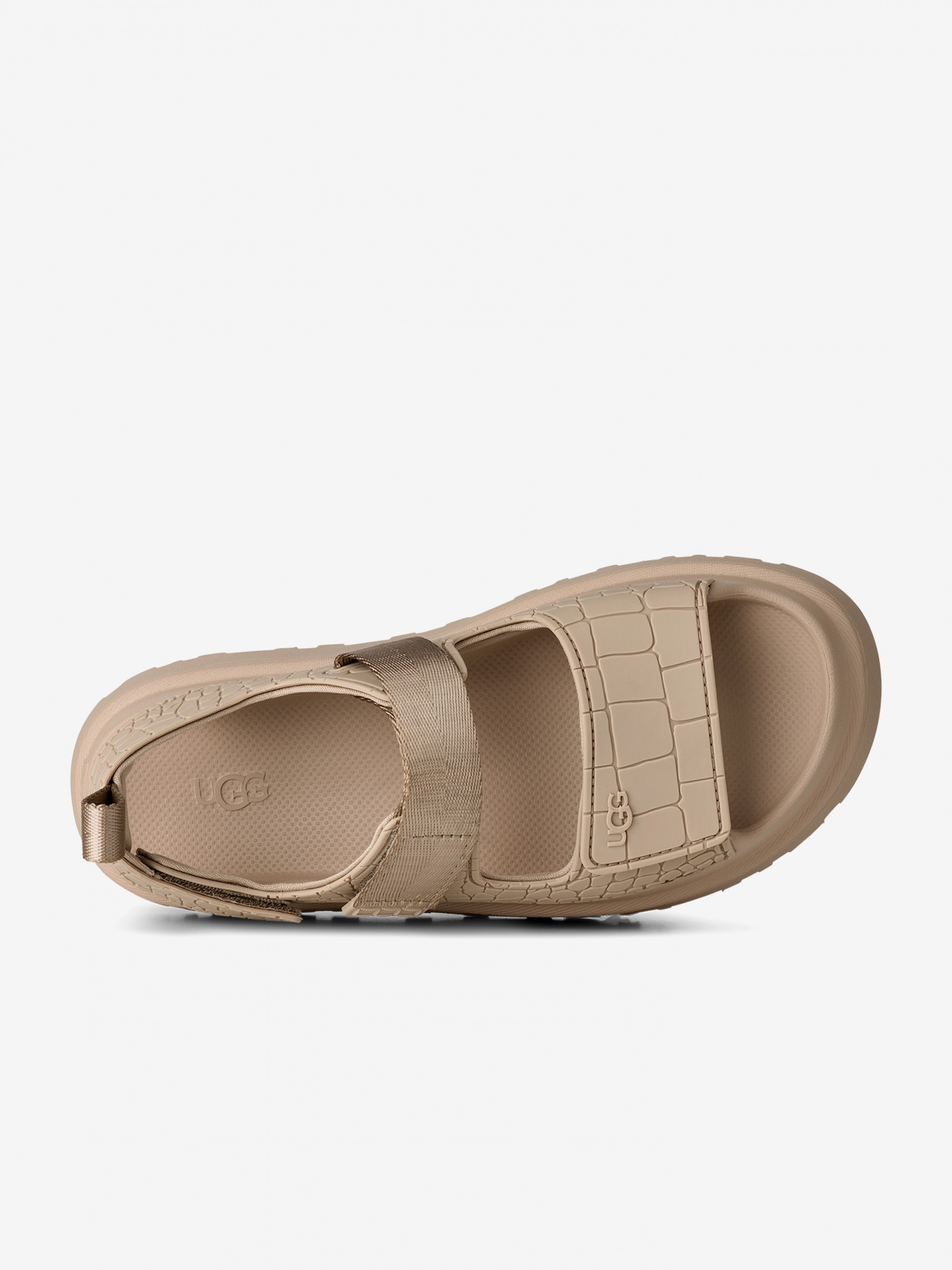 Ugg Golden Glow Embossed Beige Sandals For Women