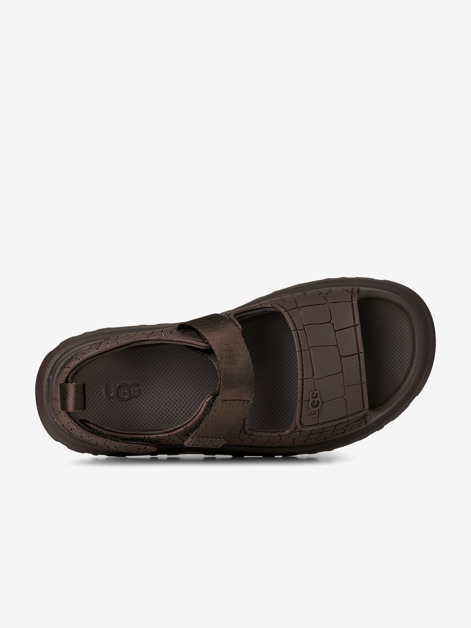 Ugg Golden Glow Embossed Brown Sandals For Women