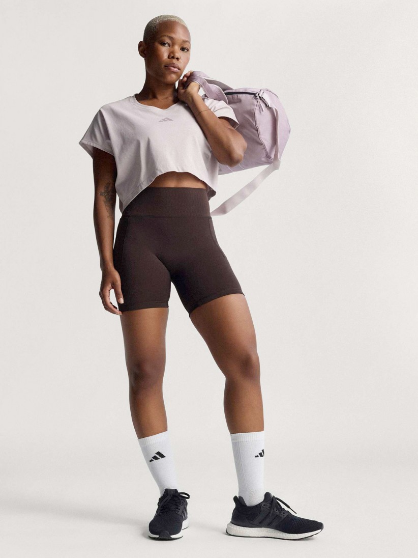 Pantalones Cortos de Ciclismo Adidas Optime Power Climacool 13cm W Marrones
