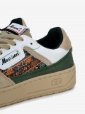 Morrison Zeta Coconut Beige, White and Green Sneakers For Women