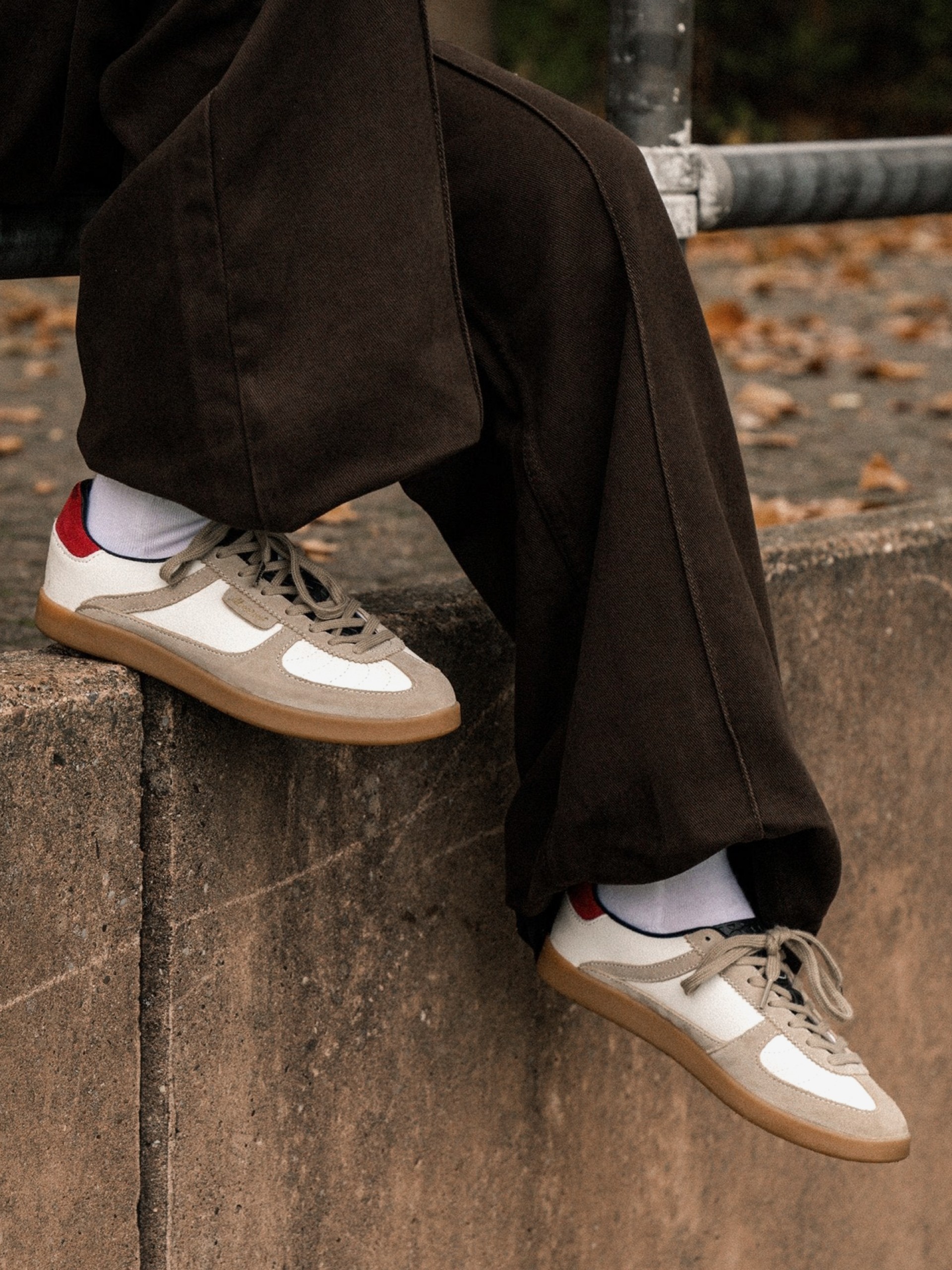 Morrison Mantra Volt White and Beige Sneakers For Men