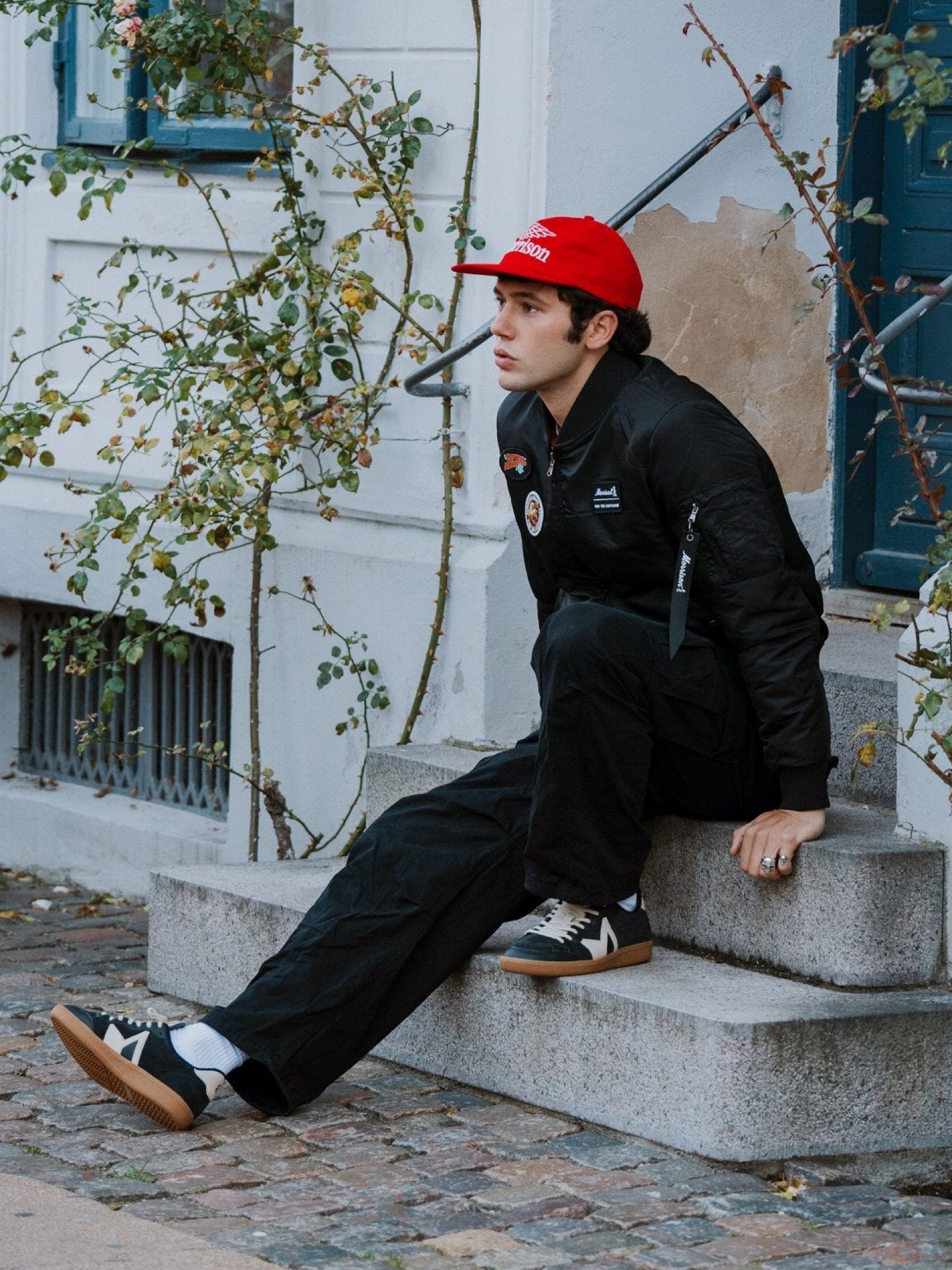 Morrison Moma Caviar Black and Beige Sneakers For Men
